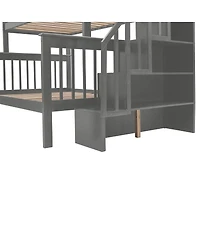 Streamdale Furniture Stairway Bunk Bed with Storage
