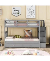 Streamdale Furniture Stairway Bunk Bed with Trundle