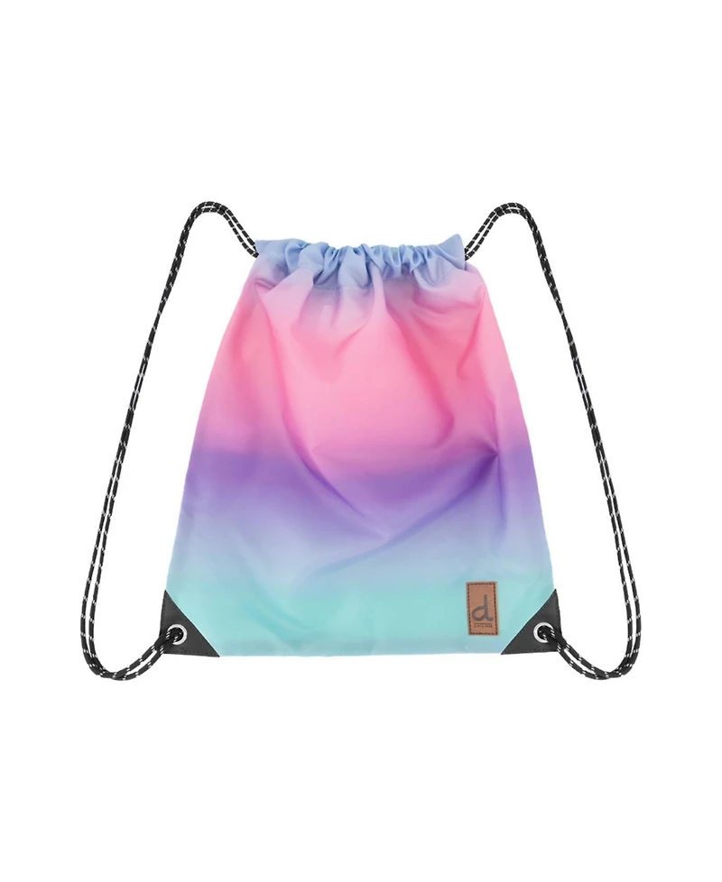 Deux par Deux Little Girl Gradient Durable Functional Lightweight Drawstring Bag