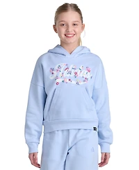 adidas Big Girls' 7-16 Long-Sleeve Graphic Fleece Hooded Pullover Sweatshirt