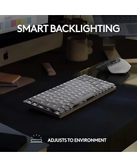 Logitech Mx Mechanical Mini for Mac: Wireless Illuminated Low-Profile Keyboard, Tactile Quiet