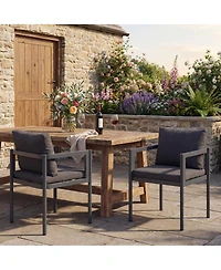 Streamdale Furniture Outdoor Aluminum Patio Dining Chairs, Set of 2