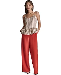 Bcbg Women's V-Neck Stripe Top