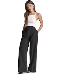 Bcbg Women's Pinstripe Full-Length High-Rise Pants