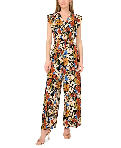 Vince Camuto Women's Printed V-Neck Jumpsuit