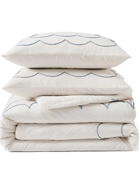 Peri Home Daydream Scallop 3-Piece Duvet Cover Set