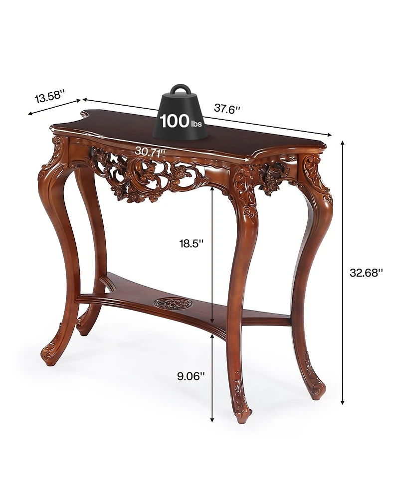 Slickblue 37.6" Two-Tier Console Table for Entryway or Hallway