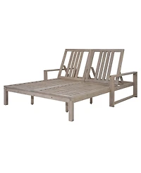 Streamdale Furniture 5-Position Adjustable Double Outdoor Lounge Chair with Cushions