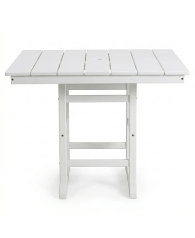 Streamdale Furniture White Hdpe 37.8" Square Folding Outdoor Dining Table