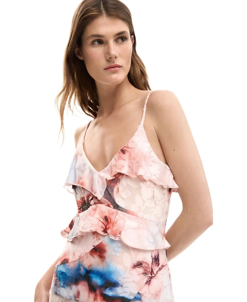 Desigual Women's Floral ruffle dress