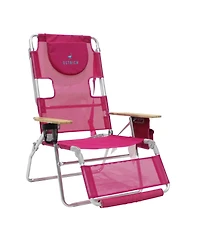 Ostrich The Altitude 3N1 High Back Outdoor Beach Lounge Chair w/Footrest, Pink