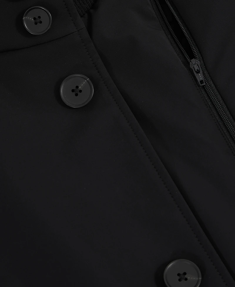 Reiss Men's Player Hybrid Removable-Gilet Overcoat
