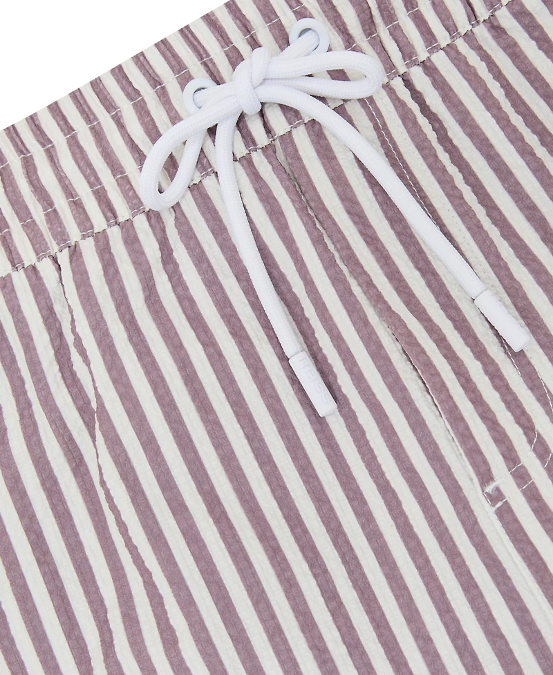 Reiss Men's Bay Seersucker Stripe Swim Shorts