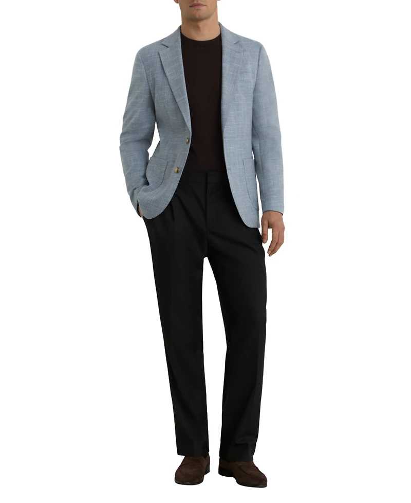 Reiss Men's Manci Tailored-Fit Single-Breasted Herringbone Blazer