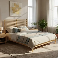 Streamdale Furniture Premium Solid Wood King Bed Frame with Headboard