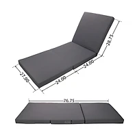 Streamdale Furniture Acacia Solid Wood Lounge Chaise Set with Dark Cushions