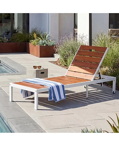 Streamdale Furniture Adjustable Outdoor Chaise Lounge Chair for Patio, Poolside or Beach