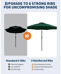 gaomon Garden Backyard Outdoor Patio Market Table Umbrella for Deck and Poolside