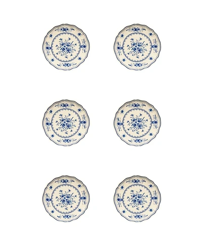 Costa Nova Vila Floral Pattern Appetizer Plates, Set of 6