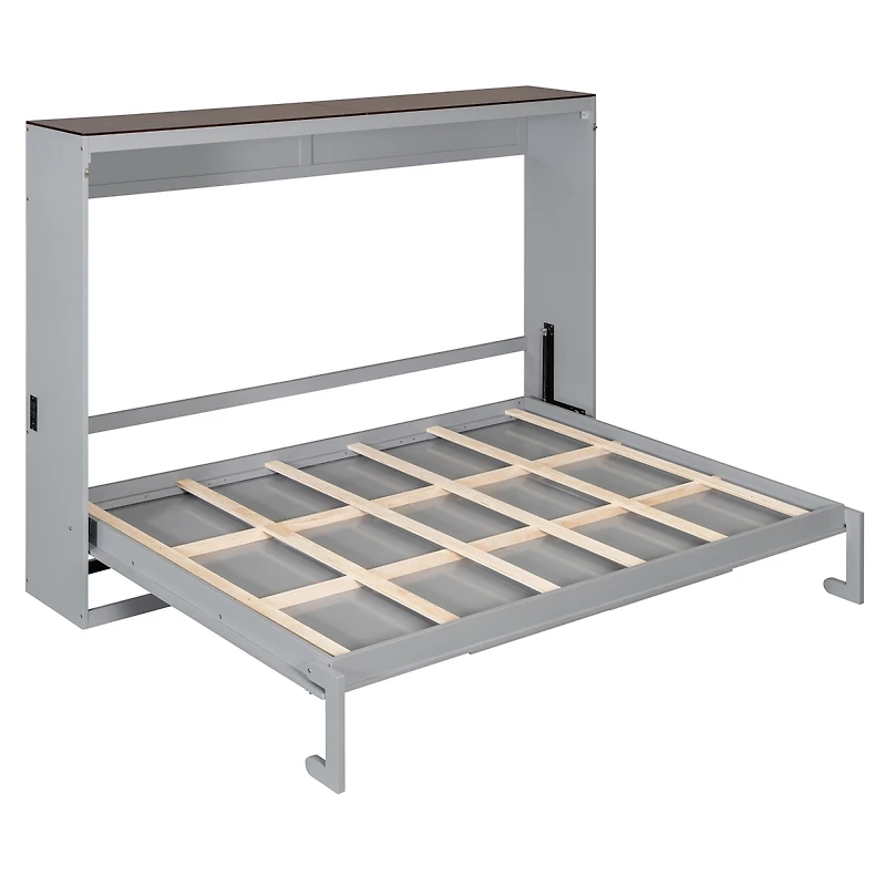 Streamdale Furniture Queen Size Murphy Bed Wall Bed and Usb