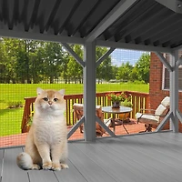 Streamdale Furniture Wooden Cat Window Perch for Large Indoor Cats - Sunbathing and Napping Hammock