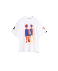 Desigual Men's Printed T-shirt with robots