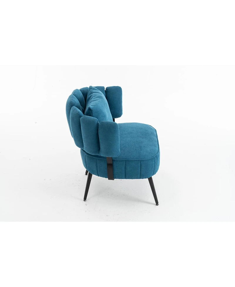 Streamdale Furniture Chenille Decorative Armchair with Spring Cushion and Slipcover
