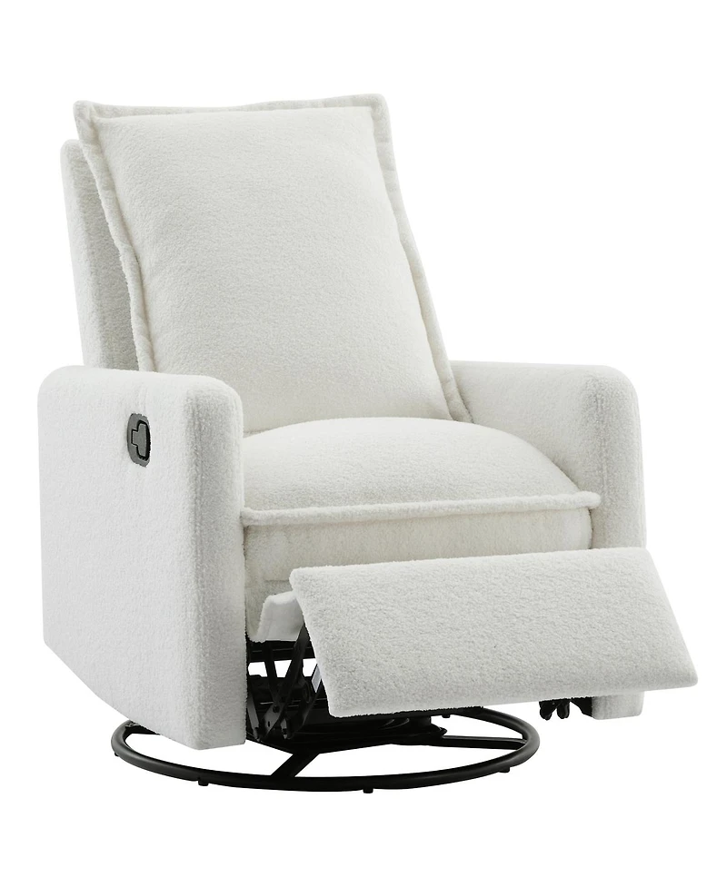 Streamdale Furniture Teddy Fleece Swivel Rocker Recliner Chair