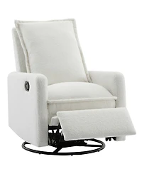 Streamdale Furniture Teddy Fleece Swivel Rocker Recliner Chair