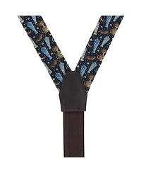 Trafalgar Men's Father Knows Best Silk Button End Suspenders