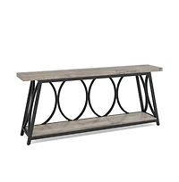 Slickblue Behind Couch Console Table with 2 Shelves, Industrial Style Sofa Design