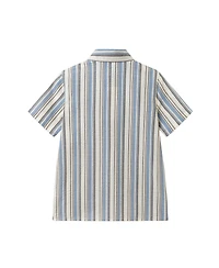 Andy and Evan Boys Stripe Puckered Stripes Buttondown