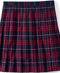 Lands' End Girls Plaid Pleated Skirt Below the Knee