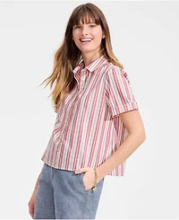 Lands' End Women's Poplin Button Front Shirt