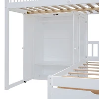 Streamdale Furniture Bunk Bed with Wardrobe, Drawers
