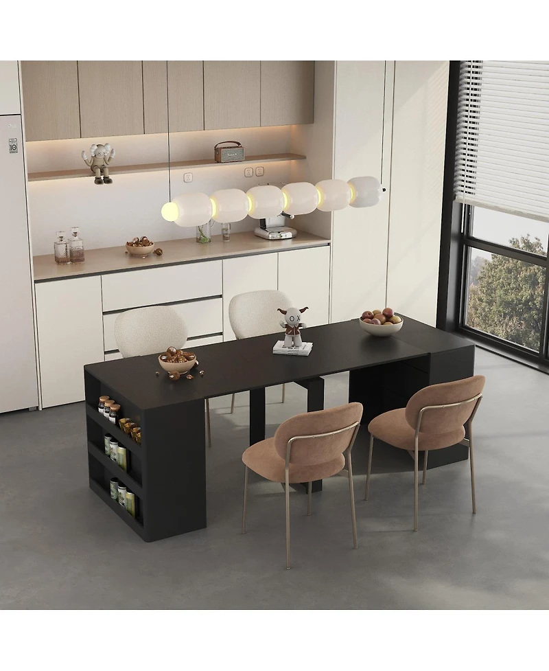 Streamdale Furniture Extendable Foldable Dining Table for 1-10 People