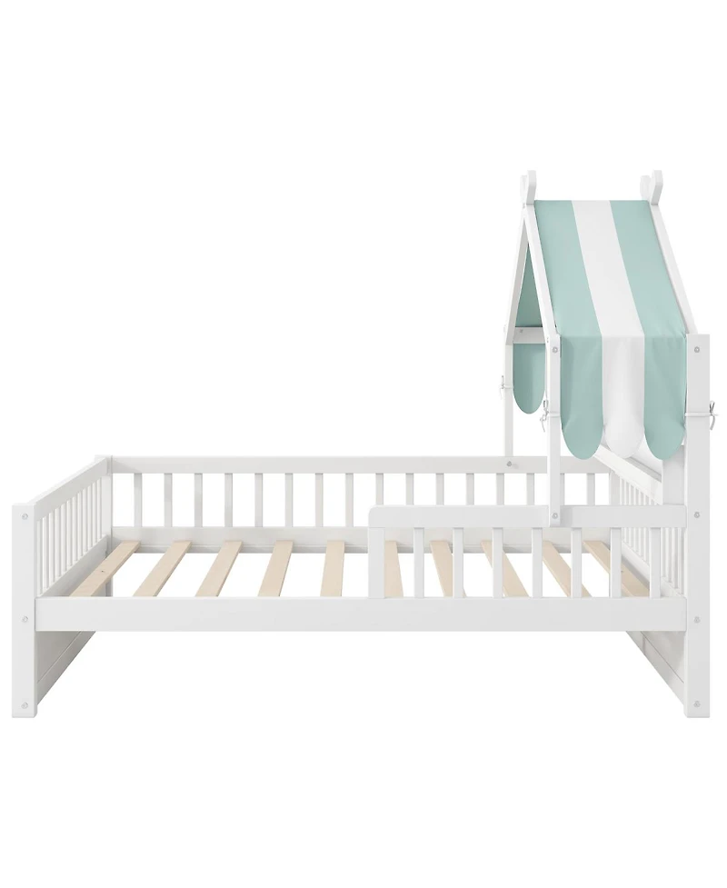 Streamdale Furniture Wooden House Bed with Storage Headboard Shelf