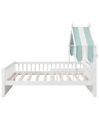 Streamdale Furniture Wooden House Bed with Storage Headboard Shelf
