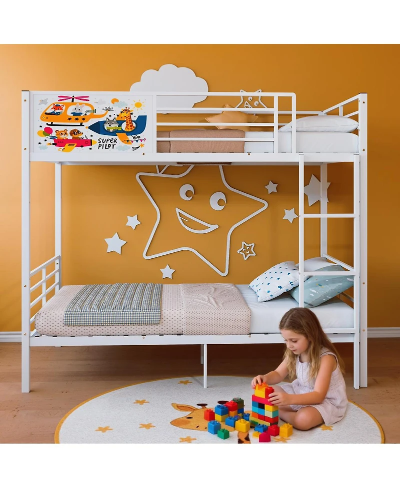 Streamdale Furniture Convertible Metal Bunk Bed for Adults and Kids