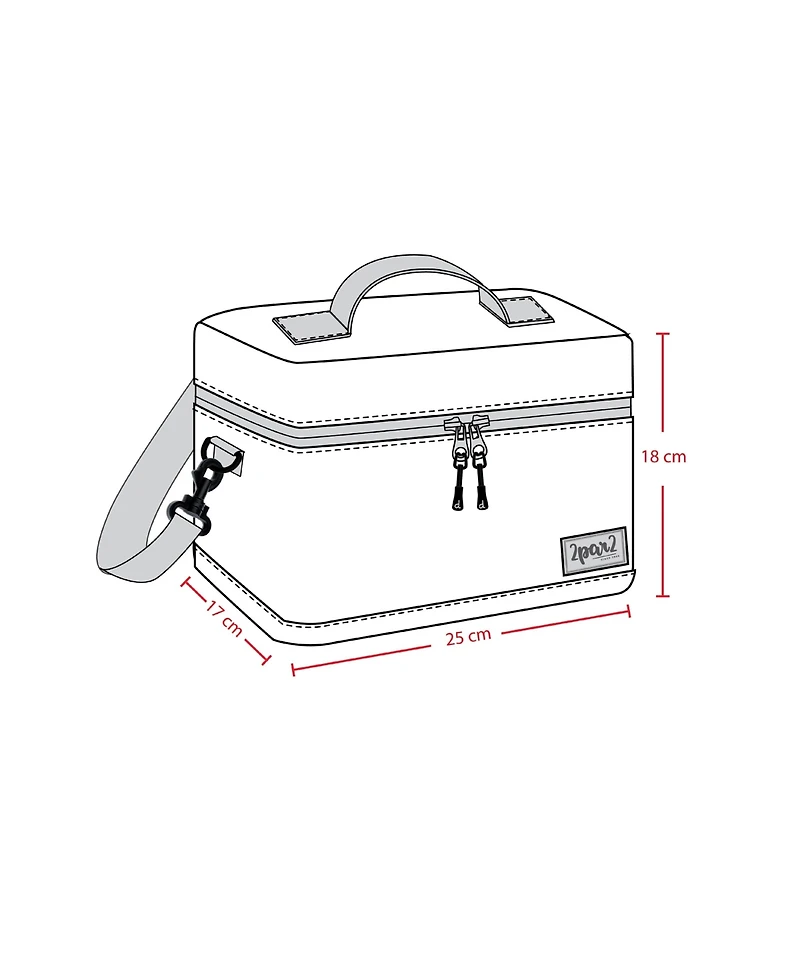 Deux par Deux Little Girl Floral Practical Spacious Organized Lunch Box