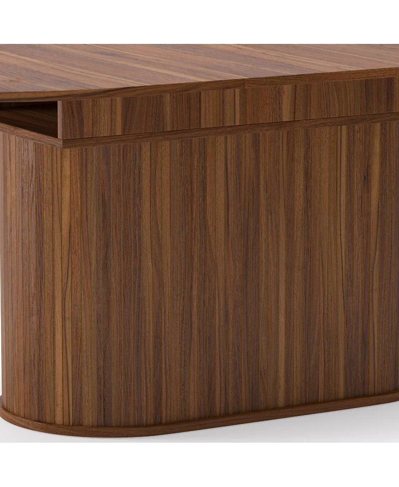 Streamdale Furniture 55.11"-70.86" Extendable Dining Table with Striped Legs