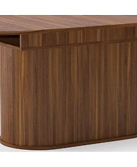 Streamdale Furniture 55.11"-70.86" Extendable Dining Table with Striped Legs