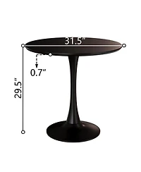 Streamdale Furniture 31.5" Round Tulip Dining Table, Mid-Century Pedestal Kitchen Table
