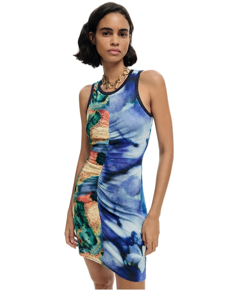 Desigual Women's Short printed strappy dress
