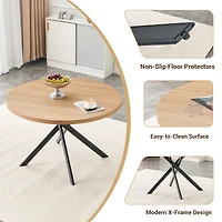 Streamdale Furniture Foldable Round Dining Table for Small Spaces (Oak)