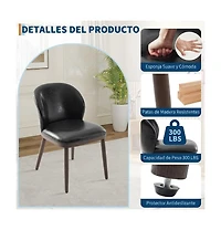 homfan Modern Upholstered Dining Chairs Set of 2 - Ergonomic Backrest, Strong Wood Legs, Comfortable Seating, 265lbs Capacity, Easy Assembly