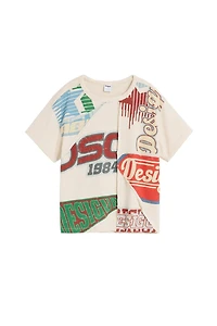 Desigual Girls's Printed logo T-shirt