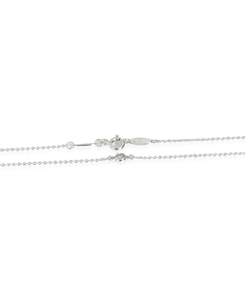 Pre-Owned Tiffany & Co Sterling Silver Diamond Elsa Peretti Diamond By The Yard Necklace