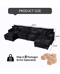 Streamdale Furniture Chenille Modular Sofa: Ultimate Comfort, Customizable
