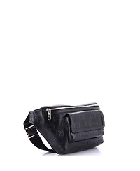 Pre-Owned Gucci Front Pocket Belt Bag Gg Embossed Perforated Leather